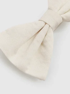 Reiss Ivory Boyle Grosgrain Silk Bow Tie