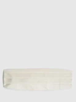 Reiss Ivory Cameron Silk Grosgrain Cummerbund