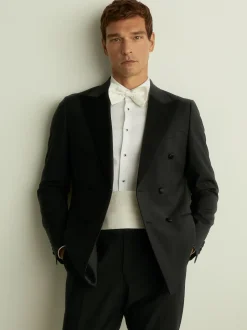 Reiss Ivory Cameron Silk Grosgrain Cummerbund