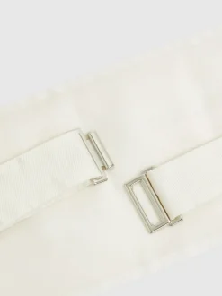 Reiss Ivory Cameron Silk Grosgrain Cummerbund