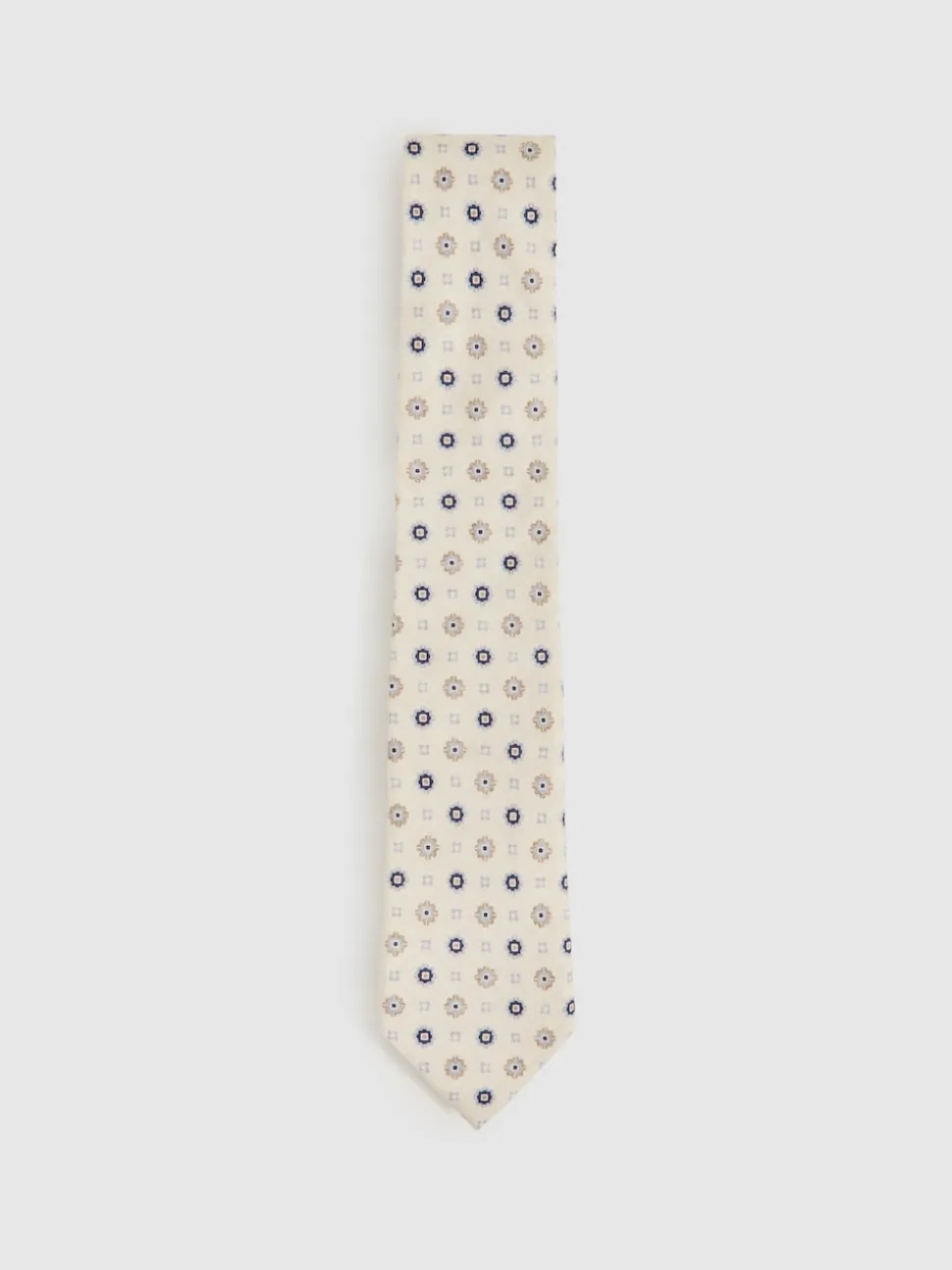 Reiss Ivory Cosimo Silk Floral-Medallion Tie