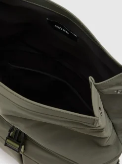 Reiss Khaki Green Pascal Technical Roll-Top Backpack