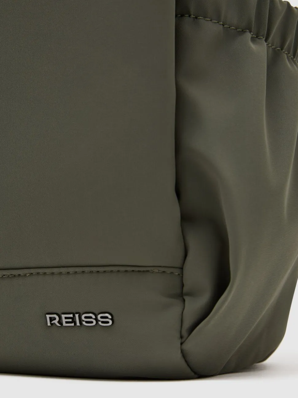 Reiss Khaki Green Pascal Technical Roll-Top Backpack