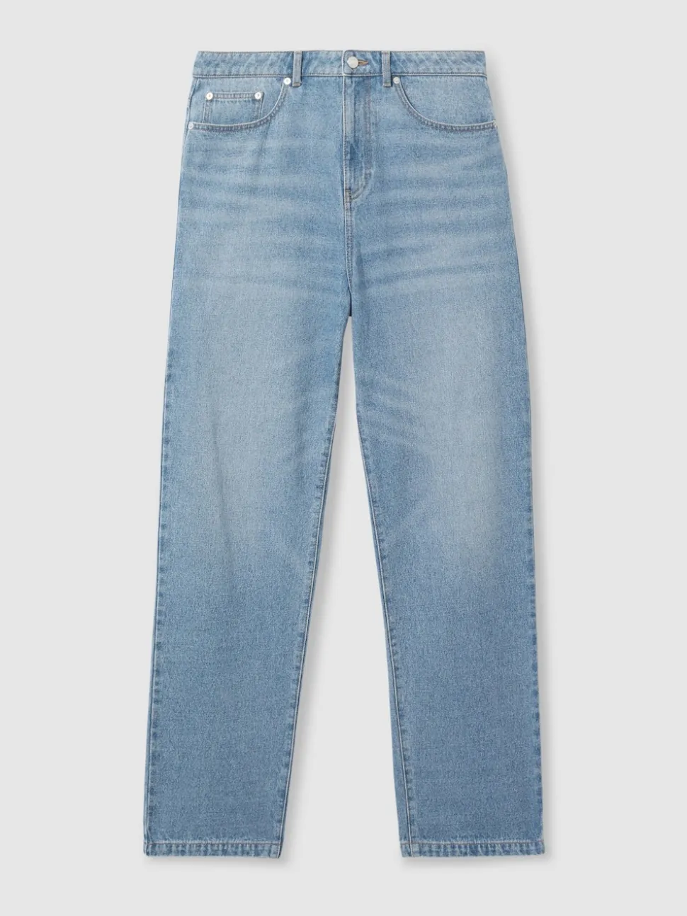 Reiss Light Blue Wash Broadway Loose-Fit Jeans