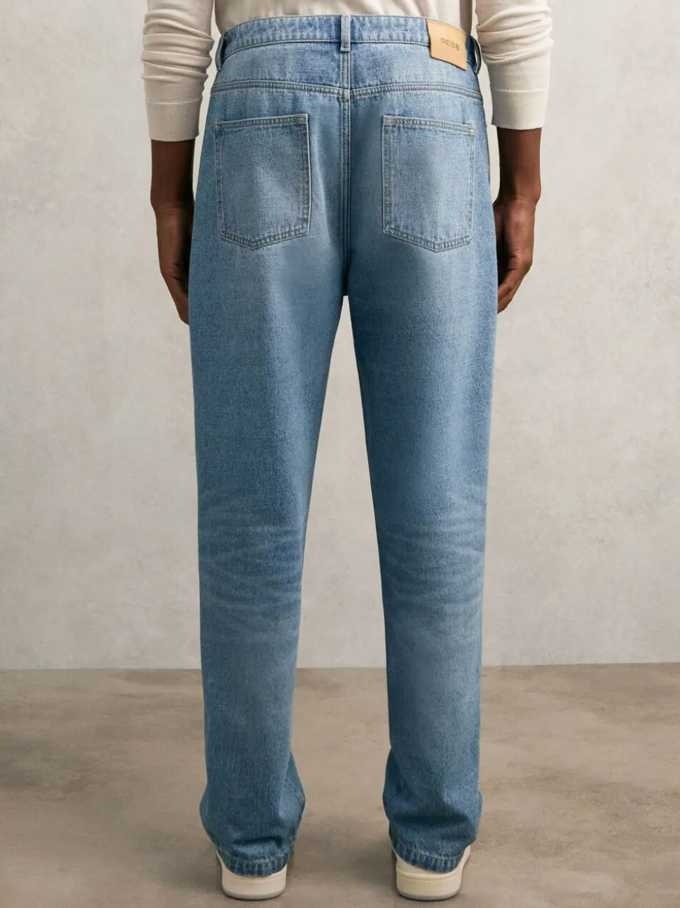 Reiss Light Blue Wash Broadway Loose-Fit Jeans