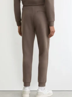 Reiss Light Camel Brown Premier Stretch-Jersey Tailored Joggers