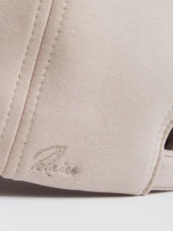 Reiss Light Camel Paco Jersey Logo-Embroidered Baseball Cap