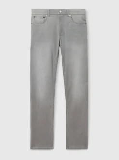 Reiss Light Washed Grey Picton Cotton-Stretch Slim-Fit Jeans