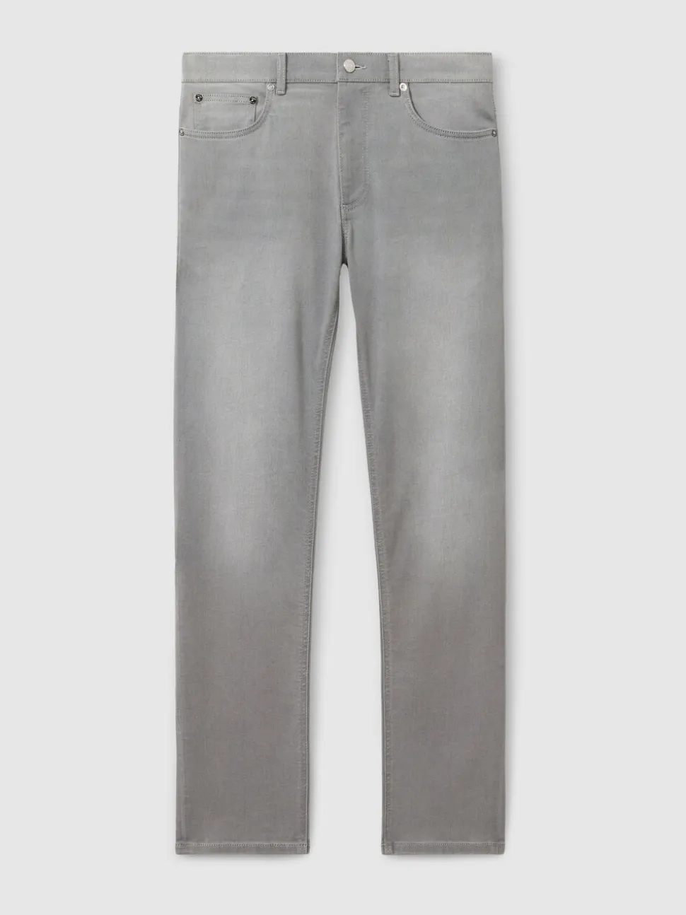Reiss Light Washed Grey Picton Cotton-Stretch Slim-Fit Jeans