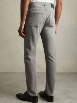 Reiss Light Washed Grey Picton Cotton-Stretch Slim-Fit Jeans