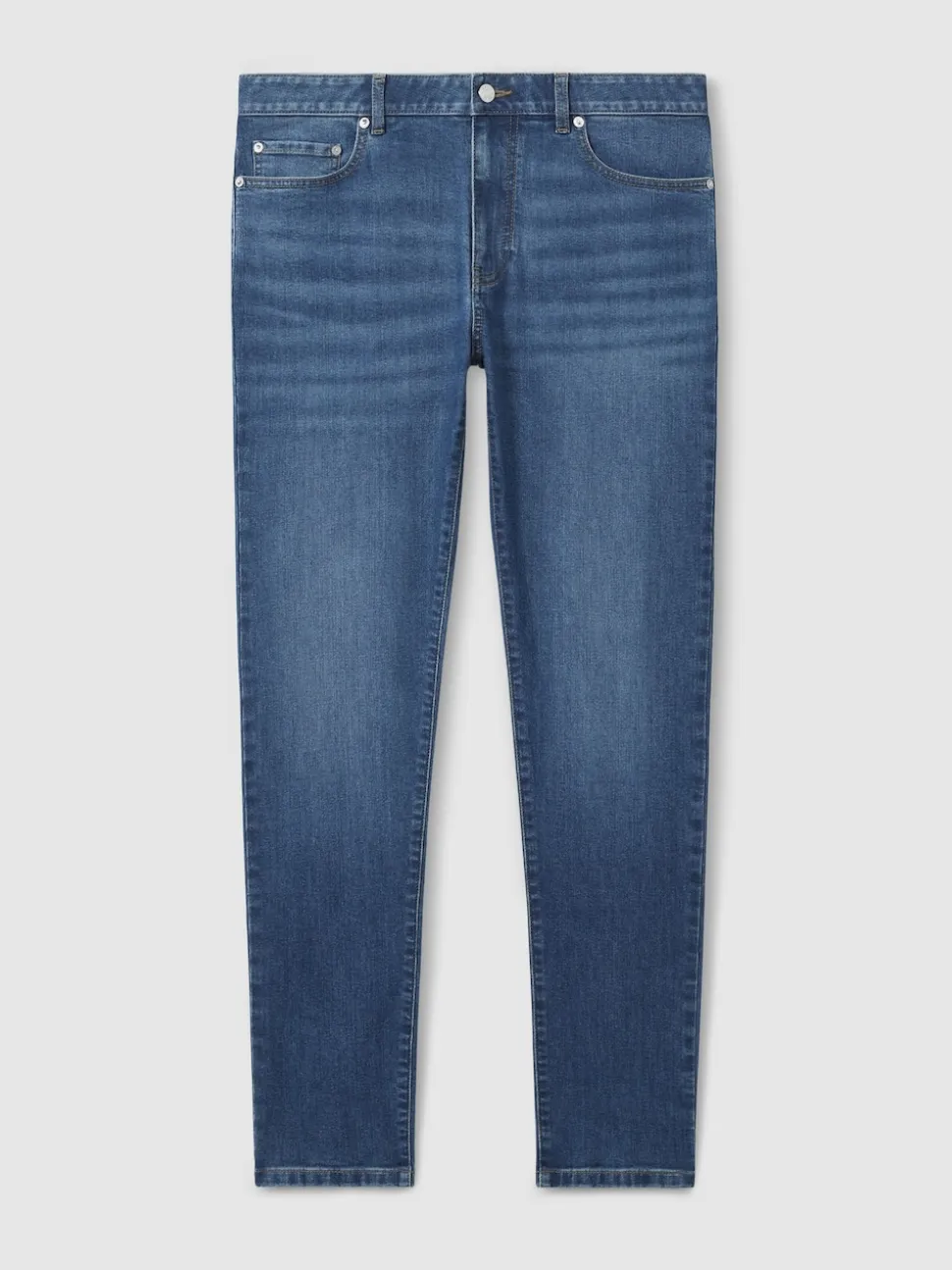 Reiss Mid Blue Wash Maddison Tapered Slim-Fit Jeans