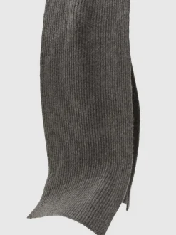 Reiss Mid Grey Alderny Atelier 100% Cashmere Rib-Knit Scarf