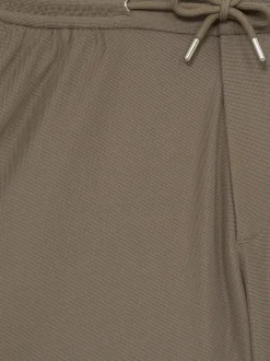 Reiss Mocha Brown Newmark Textured Drawstring Shorts