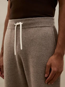 Reiss Mouse Brown Melange Chapter Atelier Cashmere-Blend Joggers