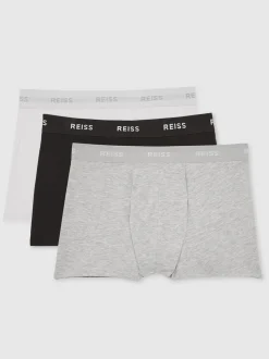 Reiss Multi Heller Three Pack of Organic Cotton Blend Boxers