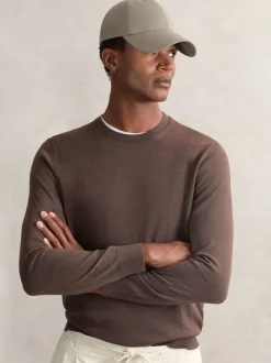 Reiss Mushroom Brown Brogan Embroidered Logo Tech Baseball Cap