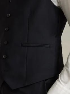 Reiss Navy Aspire Slim-Fit Wool Suit Waistcoat