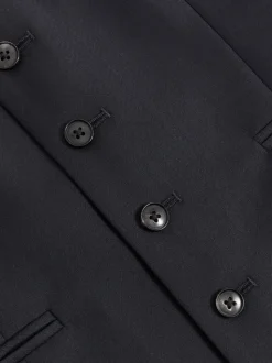 Reiss Navy Aspire Slim-Fit Wool Suit Waistcoat