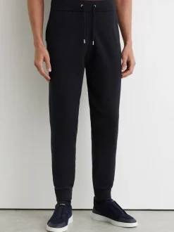 Reiss Navy Billings Merino Wool-Blend Cuffed Joggers