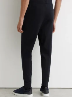 Reiss Navy Billings Merino Wool-Blend Cuffed Joggers