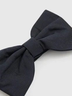 Reiss Navy Boyle Grosgrain Silk Bow Tie