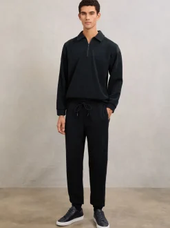 Reiss Navy Caldera Corduroy Drawstring Joggers