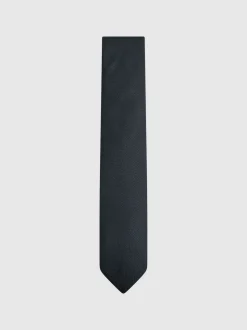 Reiss Navy Ceremony Textured Silk Blend Tie