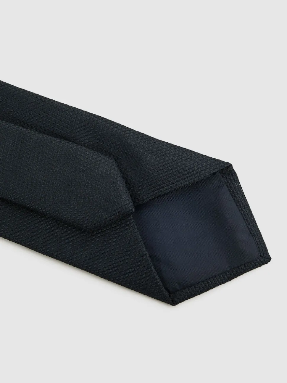 Reiss Navy Ceremony Textured Silk Blend Tie