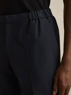 Reiss Navy Deck Drawstring Chino Shorts