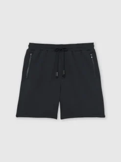 Reiss Navy Dusk Cotton-Blend Drawstring Shorts