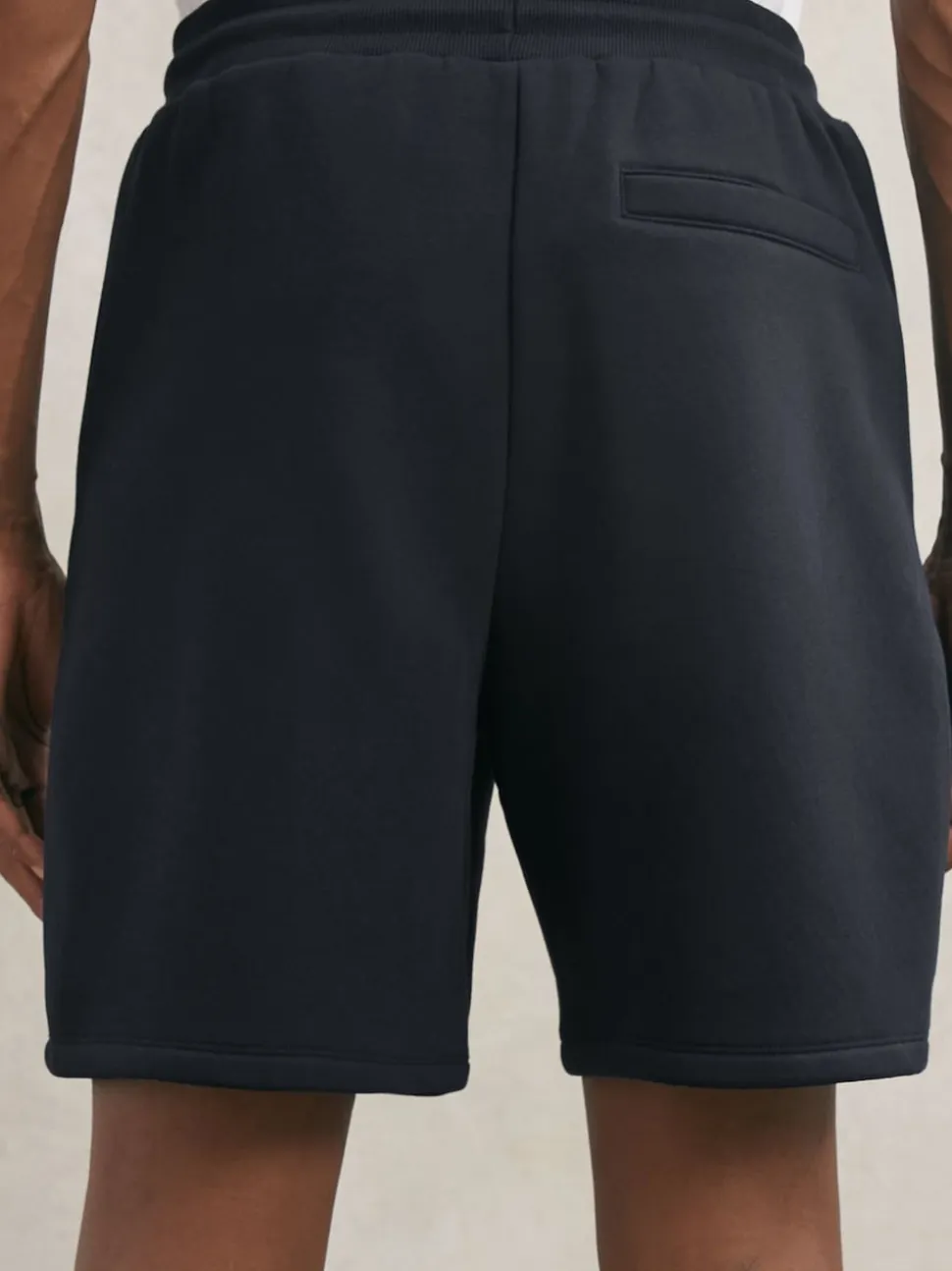 Reiss Navy Dusk Cotton-Blend Drawstring Shorts