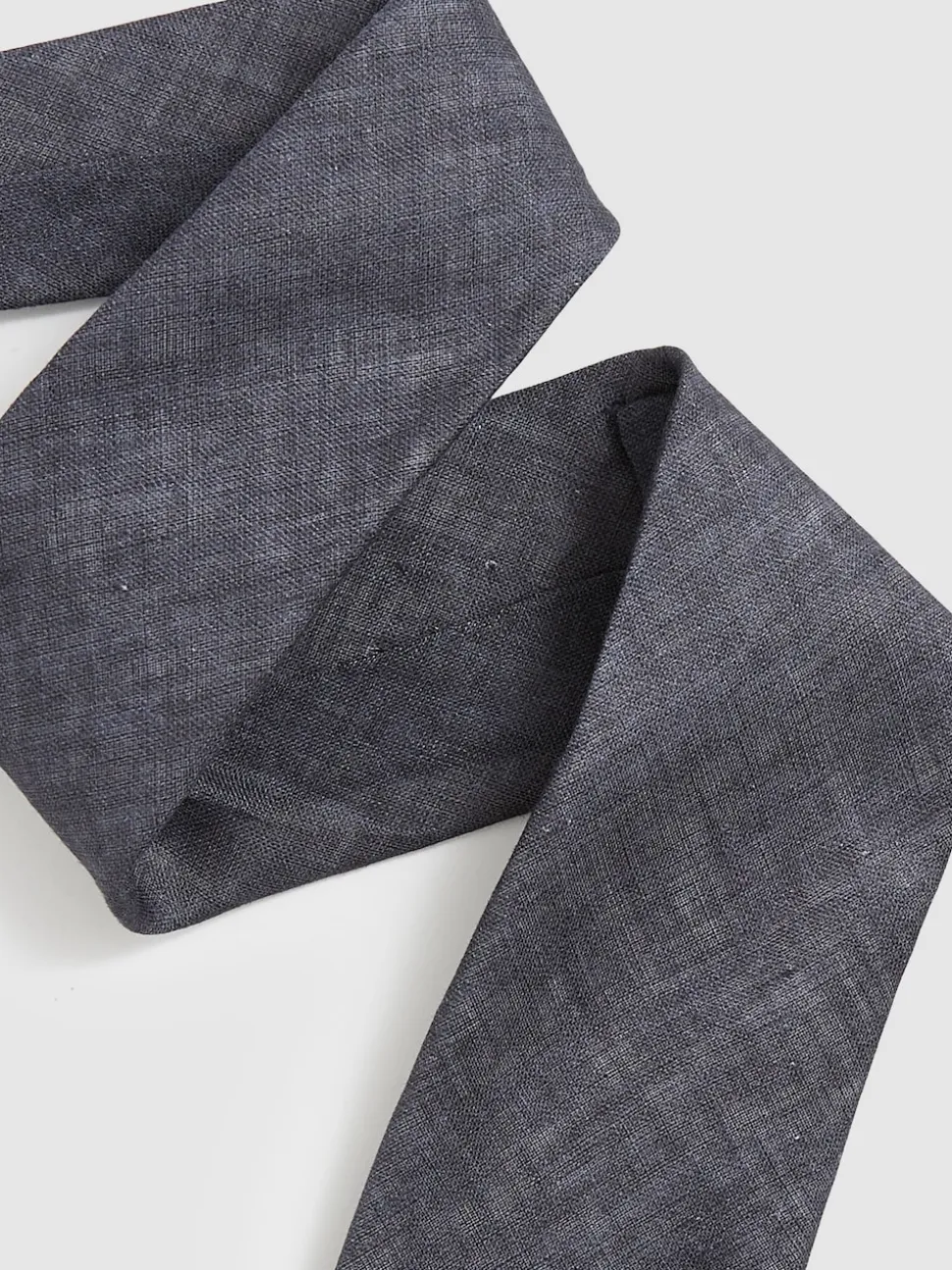 Reiss Navy Elio Linen Textured Tie