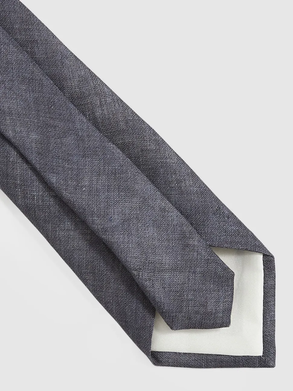 Reiss Navy Elio Linen Textured Tie