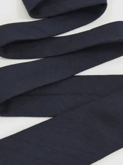 Reiss Navy Falco Silk Blend Textured Tie