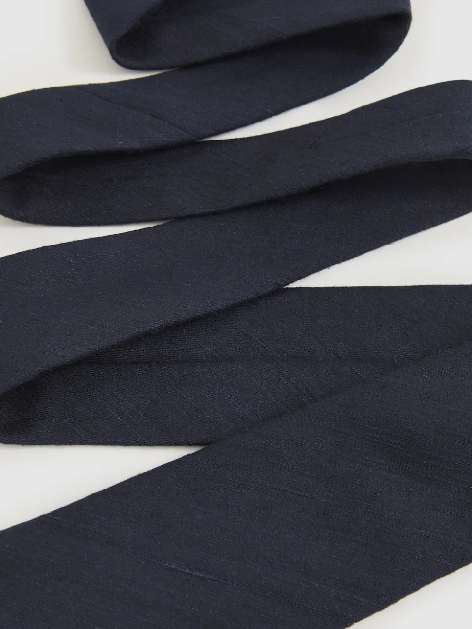 Reiss Navy Falco Silk Blend Textured Tie