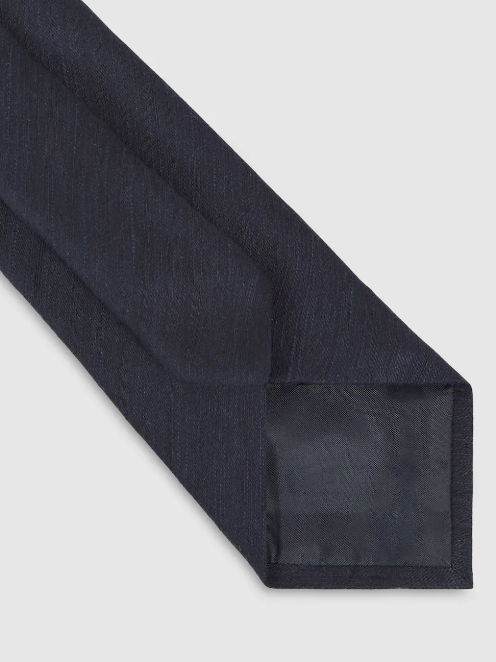 Reiss Navy Falco Silk Blend Textured Tie