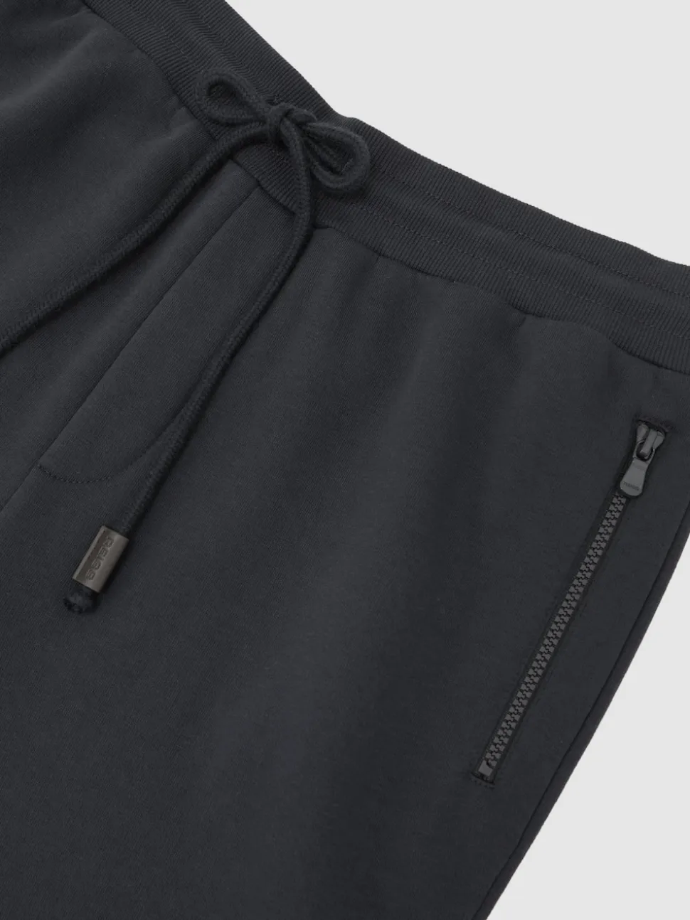 Reiss Navy Finch Cotton-Blend Drawstring Joggers