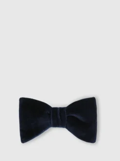 Reiss Navy Hike Velvet Bow Tie