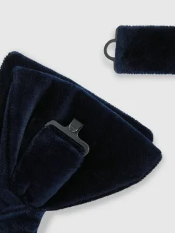 Reiss Navy Hike Velvet Bow Tie