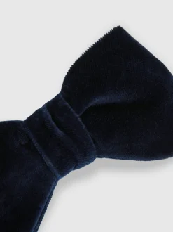 Reiss Navy Hike Velvet Bow Tie