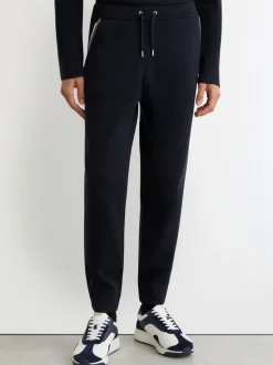 Reiss Navy Hillside Merino Wool Tipped Drawstring Joggers