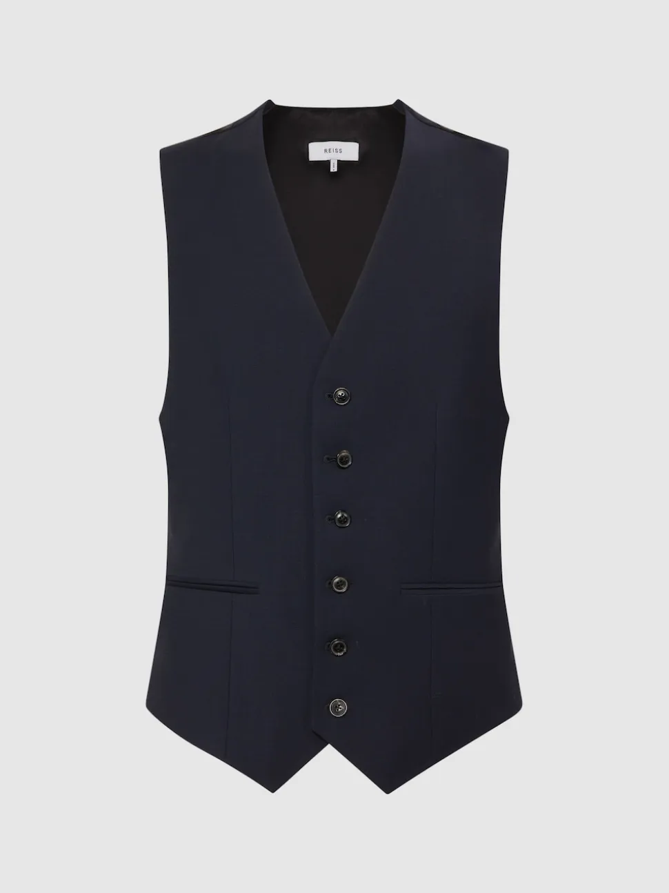 Reiss Navy Hope Modern Fit Travel Waistcoat