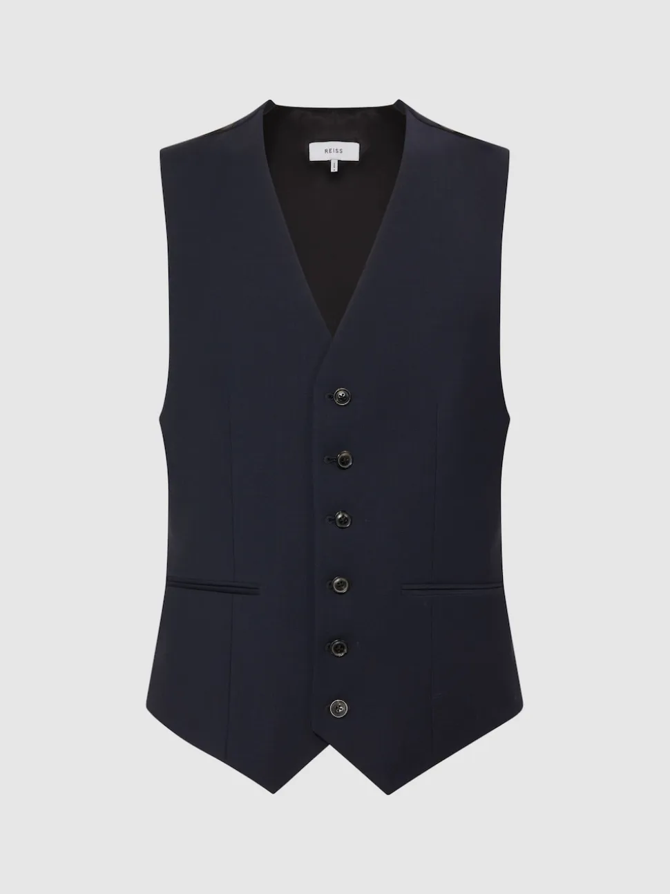 Reiss Navy Hope Modern Fit Travel Waistcoat