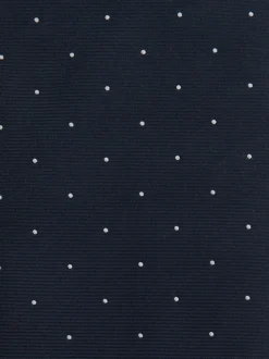 Reiss Navy Liam Polka Dot Silk Tie
