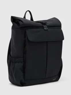 Reiss Navy Pascal Technical Roll-Top Backpack