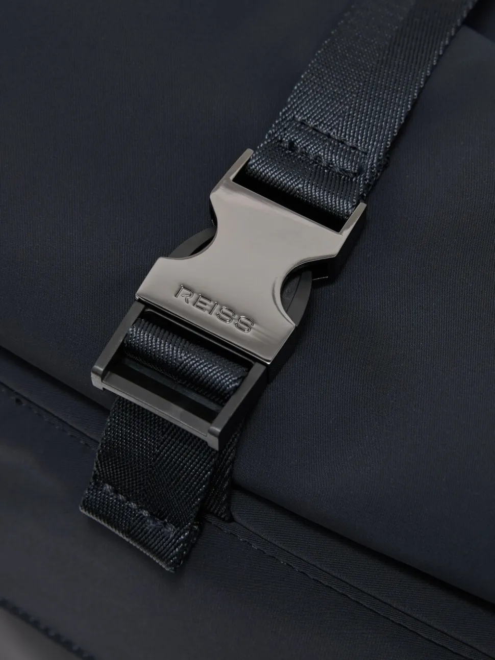 Reiss Navy Pascal Technical Roll-Top Backpack