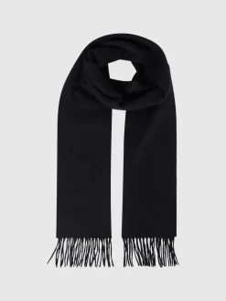 Reiss Navy Picton Wool and Cashmere Scarf