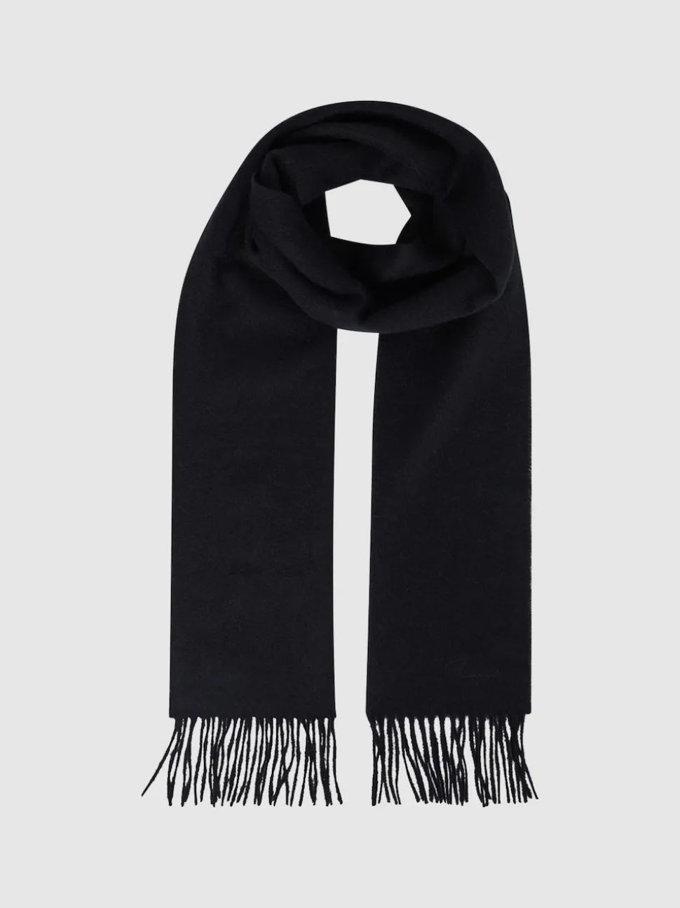 Reiss Navy Picton Wool and Cashmere Scarf