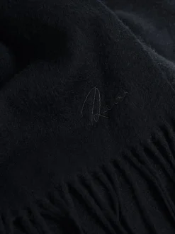 Reiss Navy Picton Wool and Cashmere Scarf