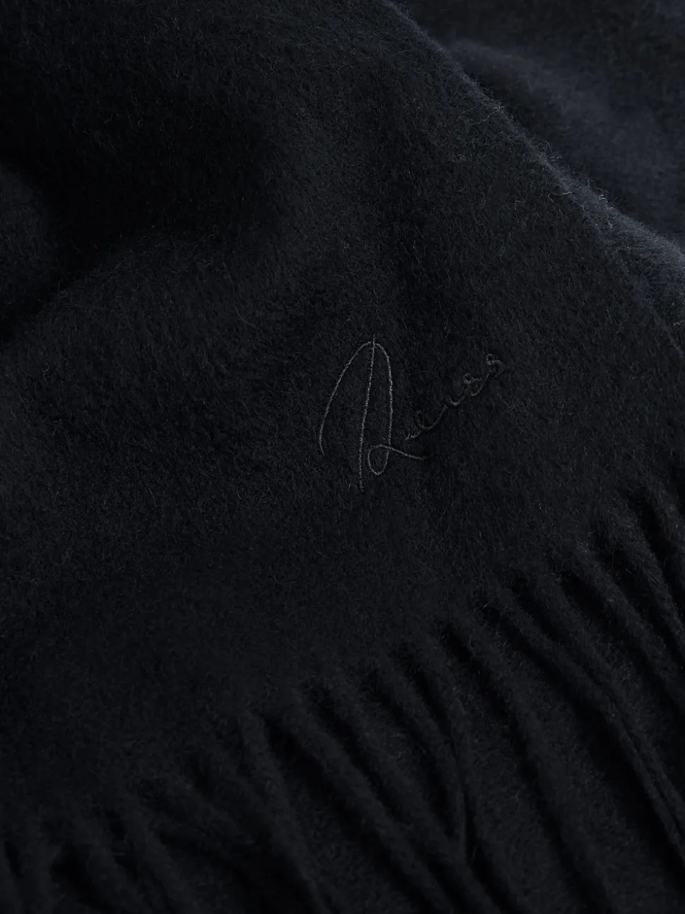 Reiss Navy Picton Wool and Cashmere Scarf